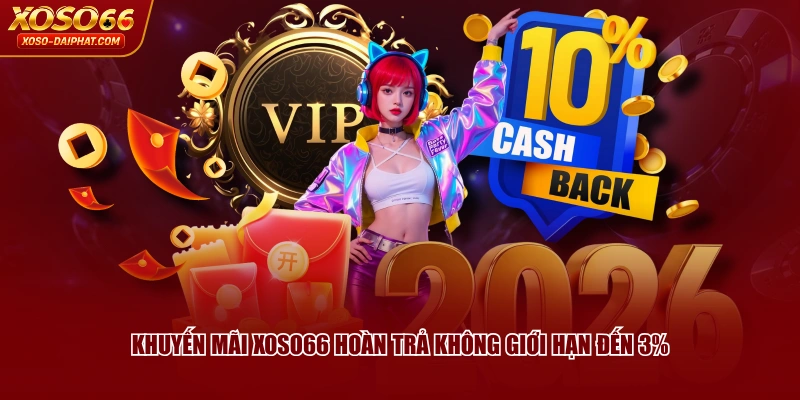 Khuyến mãi XOSO66 hoàn trả không giới hạn đến 3%